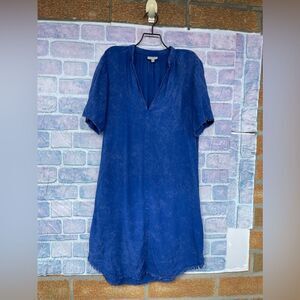 the odells cobalt blue shirt dress size xs